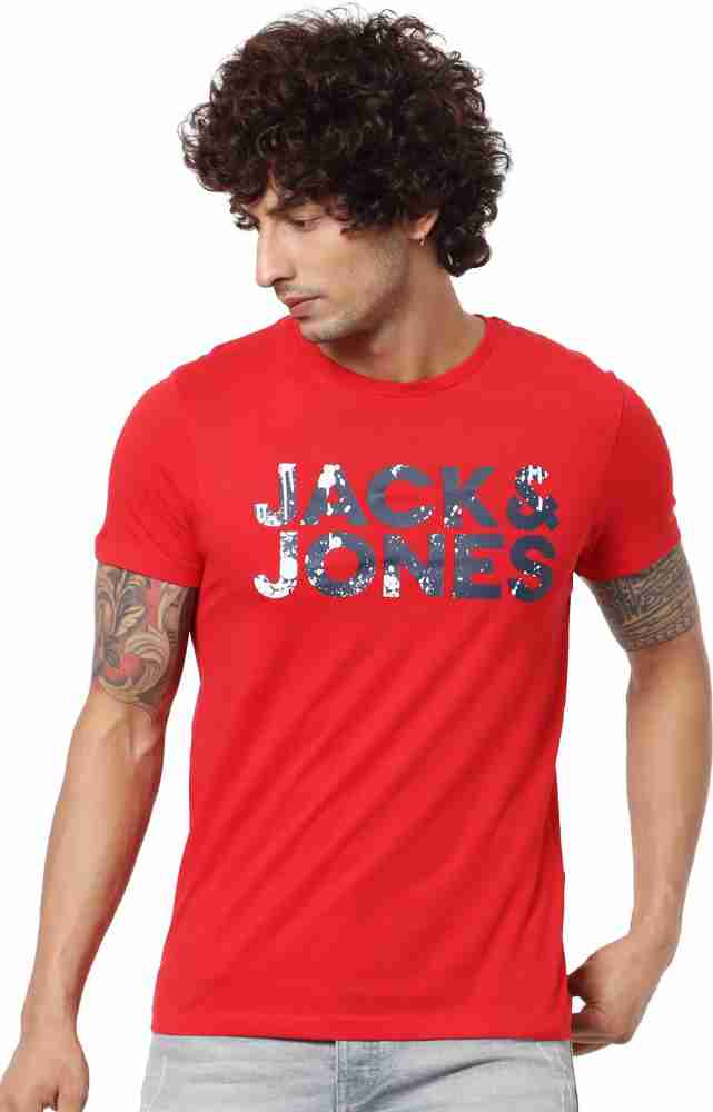 Lily Rusland Ledelse JACK & JONES Printed Men Round Neck Red T-Shirt - Buy JACK & JONES Printed  Men Round Neck Red T-Shirt Online at Best Prices in India | Flipkart.com