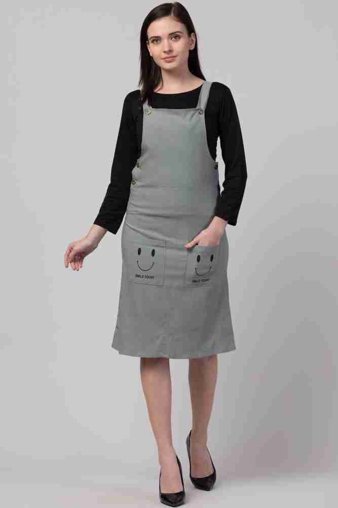 Grey pinafore dress clearance womens