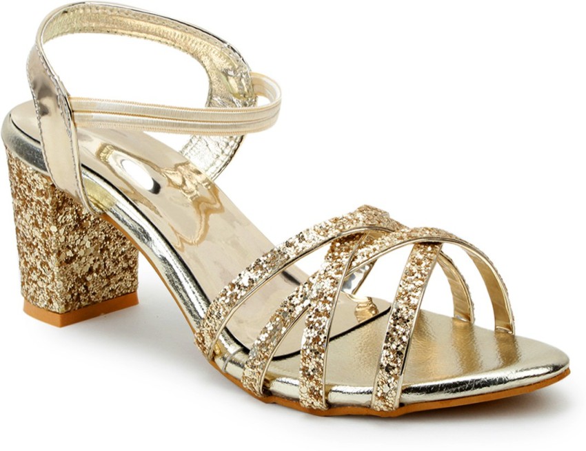 Gold high 2024 heel sandals