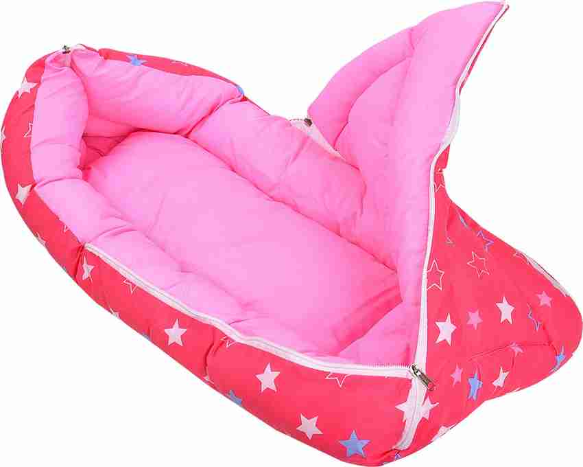 132 Baby s Bed Cum Carry Bed Baby Sleeping Bag for New Born Pink