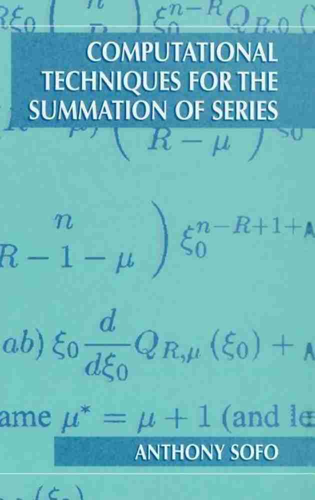 Computational Techniques for the Summation of Series: Buy 