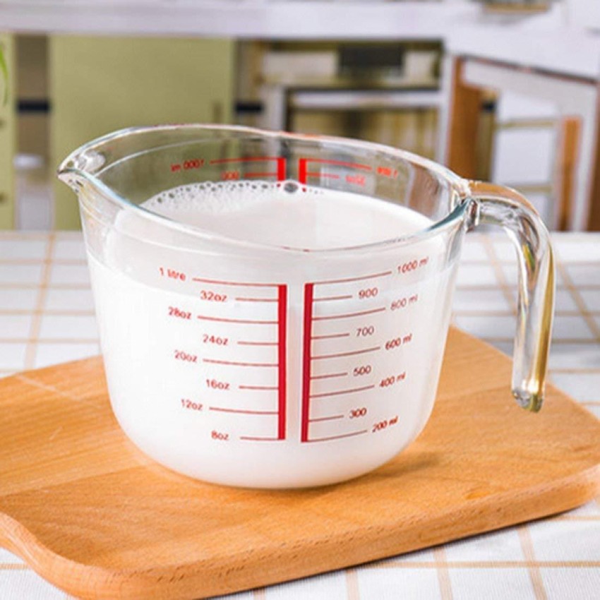 250ml 500ml 1000ml Tempered Transparent Glass Measuring Cup With