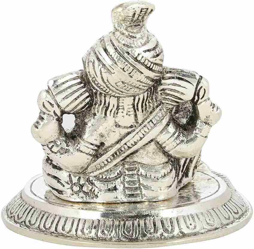 Statue de Lord Ganesha pour tableau de bord de voiture, sculpture plaquée  sliver, temple hindou de figurine de dieu Feng Shui décor Seigneur Ganesh  Idol Table Top Statue -  France