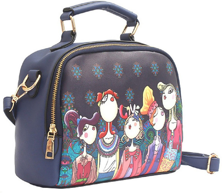 VISMIINTREND Blue Sling Bag FOREST PRINT BLUE Blue Price in
