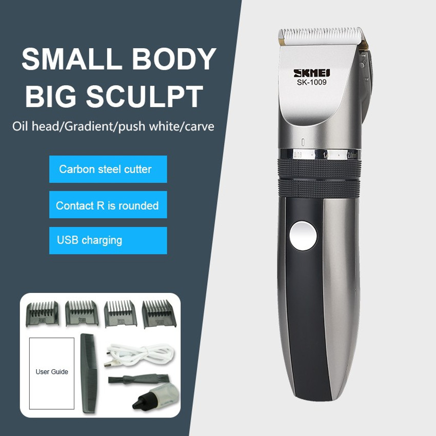 SKMEI 1009 rechargeable round angle hair trimmer with long lasting battery Trimmer 45 min Runtime 3 Length Settings
