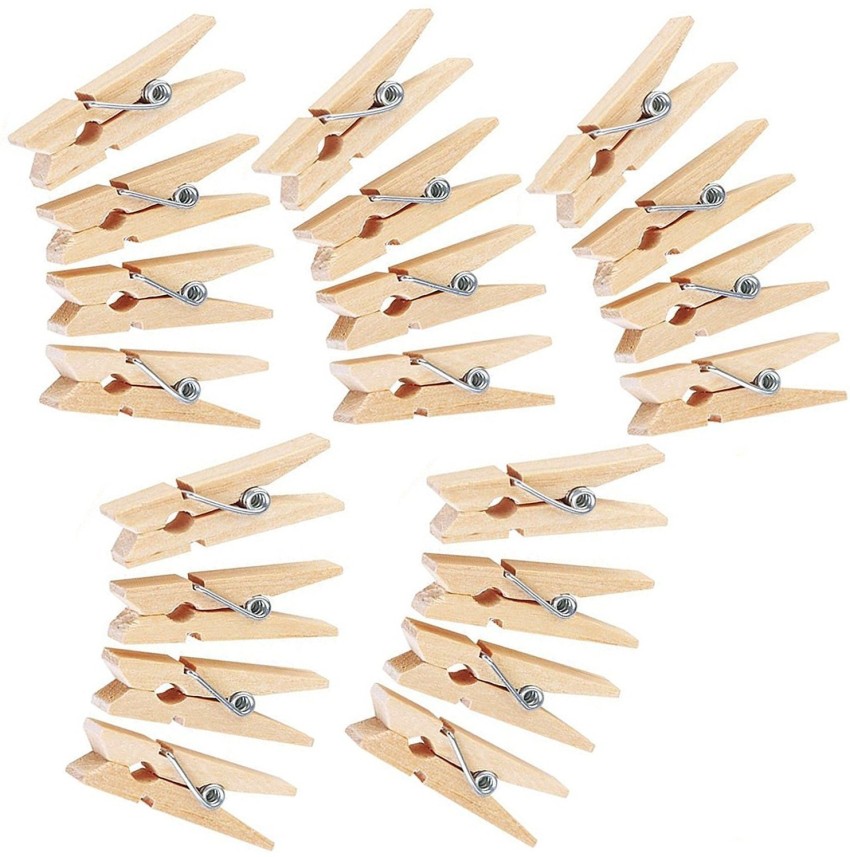 Buy KitchenFest Wooden Clips Clothes Pegs Multipurpose for Drying