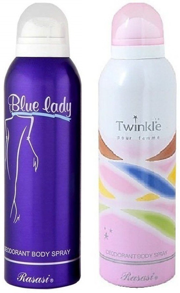 RASASI BLUE LADY AND TWINKLE PACK OF 2 Body Spray For Men