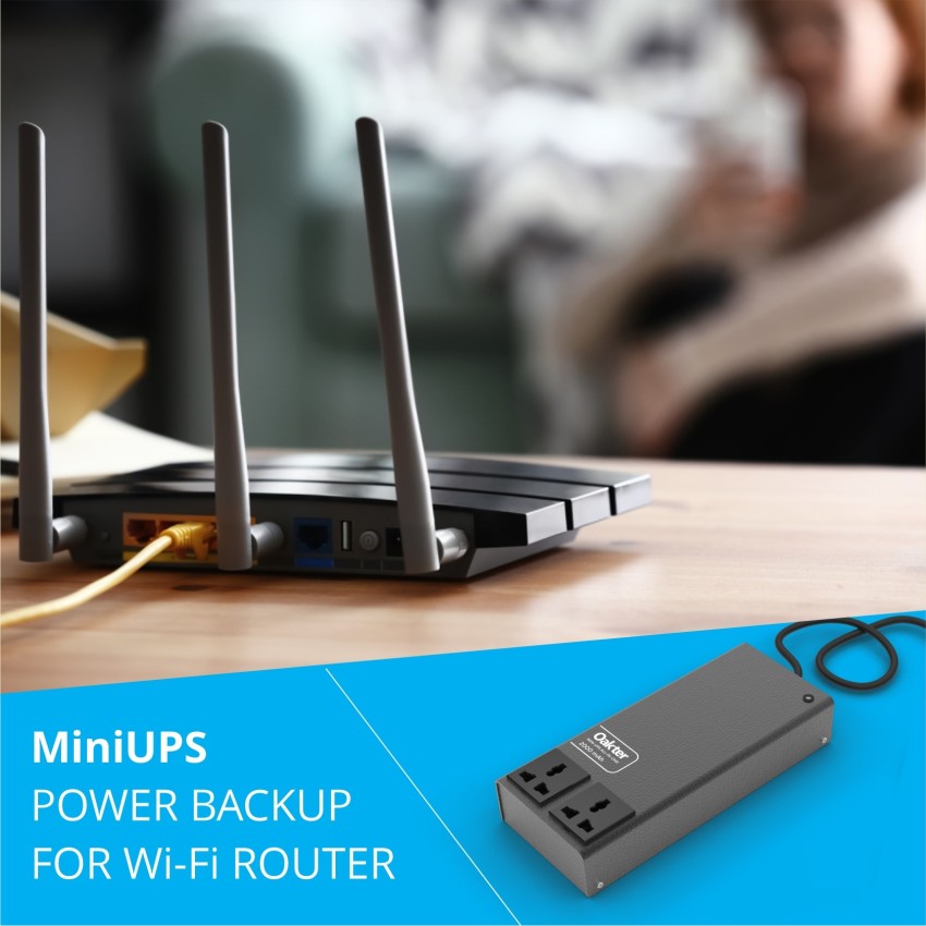 Oakter Mini UPS for 12V WiFi Router Broadband Modem | Backup Upto 4 Hours |  WiFi Router UPS Power Backup During Power Cuts | UPS Broadband Modem 