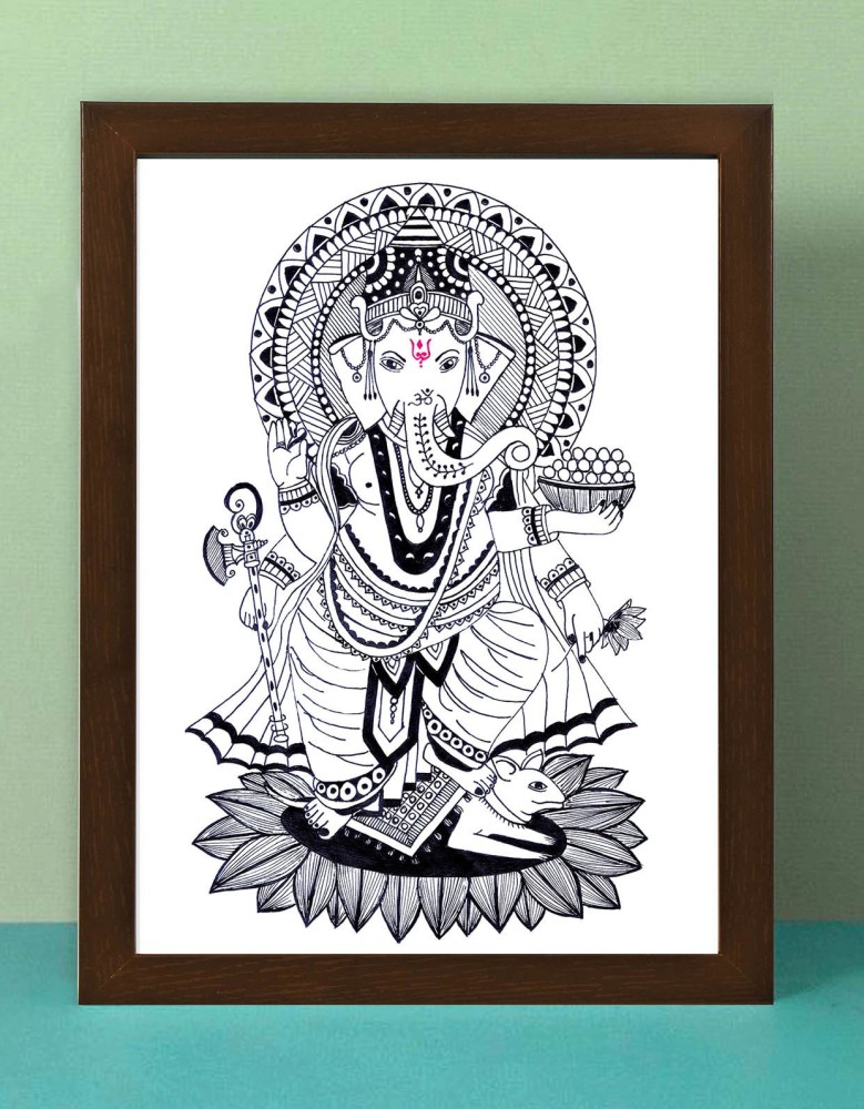 How to draw Mandala art of Lord Ganesha  Zentangle art  Doodle art  Easy  face drawing  YouTube