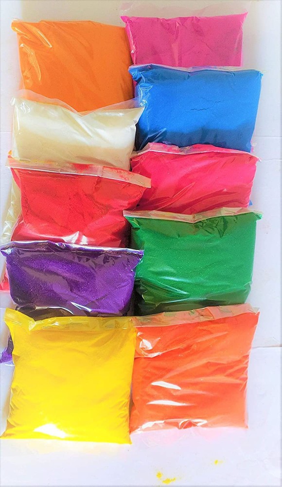 Blue jay Pack of 10 Rangoli Powder Price in India - Buy Blue jay