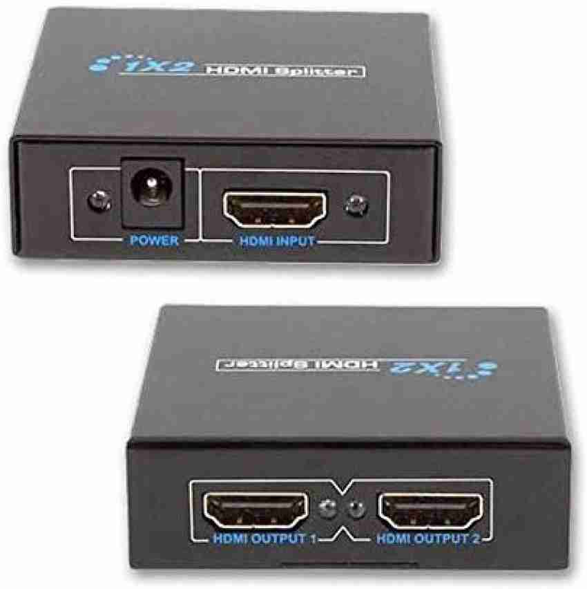 hybite 1x2 HDMI Splitter 2 Ports, HDMI Splitter 1 in 2 Out, Supports 3D 4K  x 2K 30HZ Full HD 1080P, Support Four TVs or Multi Monitor Adapter at Same