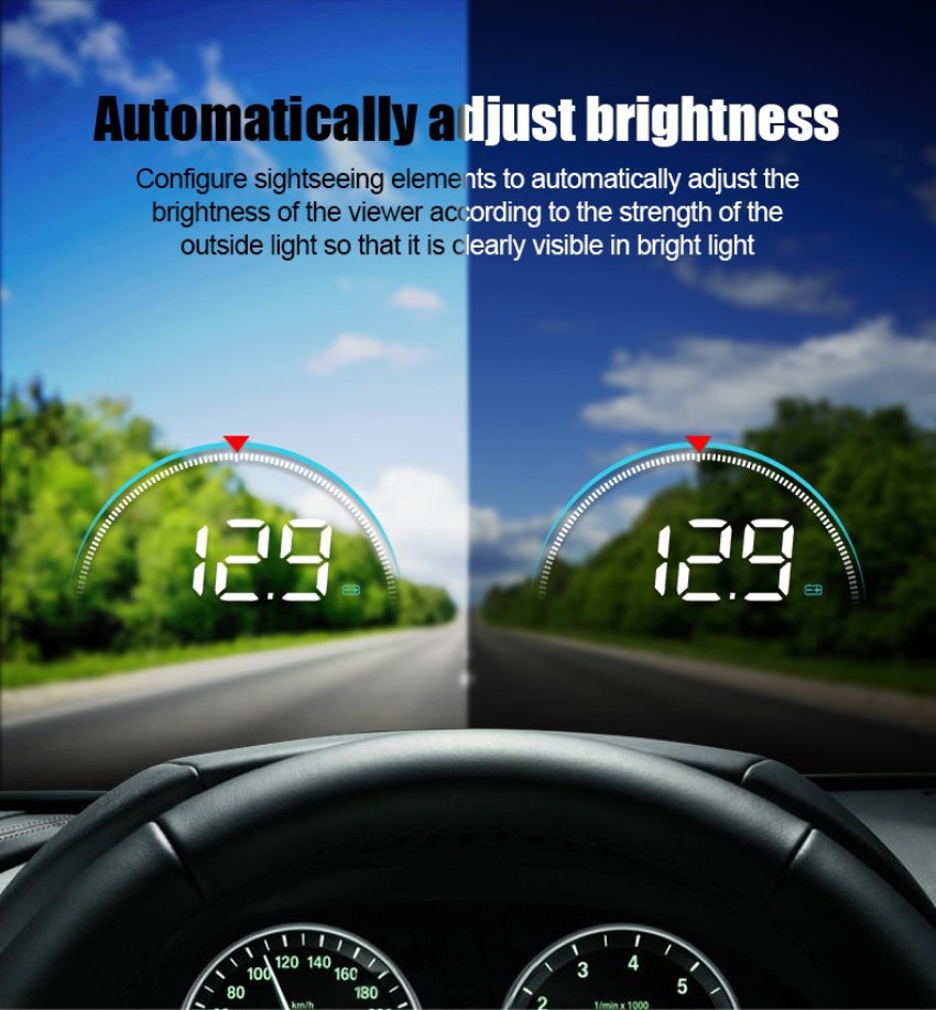 upwade 3.6 HD Car HUD Heads Up Display Speed Warning Fuel Consumption OBD2  OBDII EUOBD for Safety Fresh Driving Model M8 Digital Speedometer Price in  India - Buy upwade 3.6 HD Car