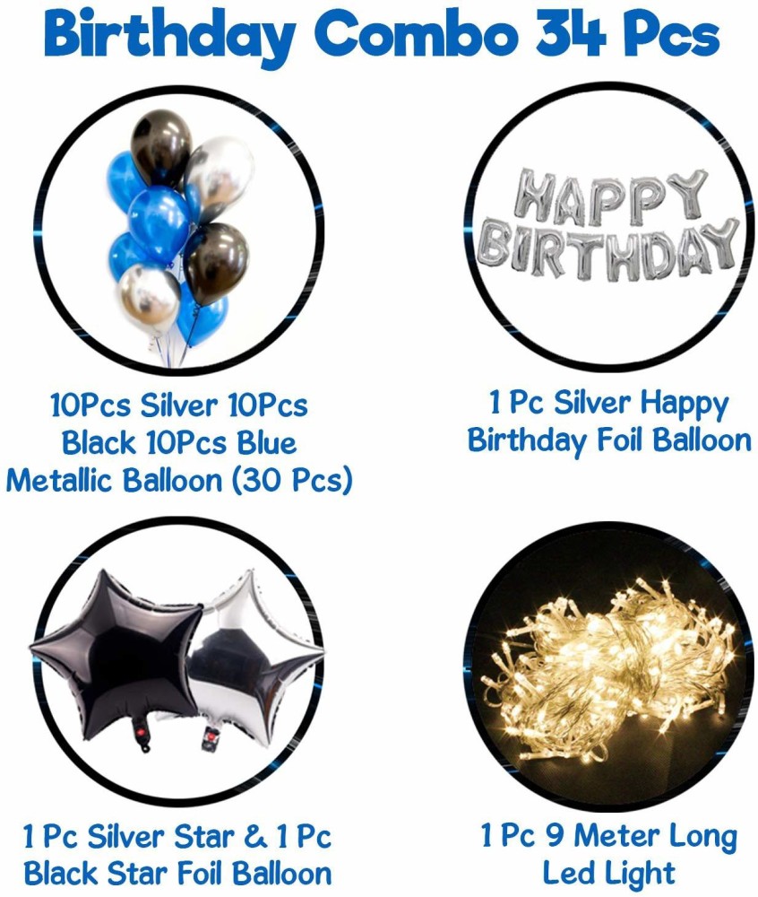 22 Blue Faded Clear Bobo Balloon