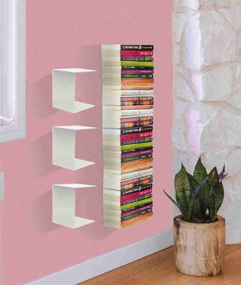 Getko With Device Wall Design Invisible Bookshelf 2pcs/Set Metal