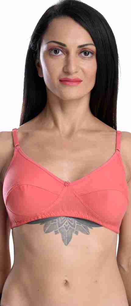 FIMS Women Cotton Bra, Full Coverage Non-Padded, Pack of 1, Brown Cup-B  Women T-Shirt Non Padded Bra - Buy FIMS Women Cotton Bra, Full Coverage  Non-Padded, Pack of 1, Brown Cup-B Women