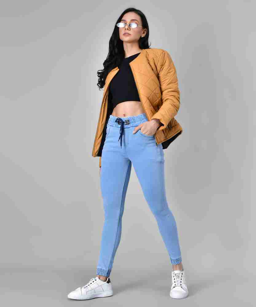 M MODDY Jogger Fit Women Light Blue Jeans - Buy M MODDY Jogger Fit Women  Light Blue Jeans Online at Best Prices in India