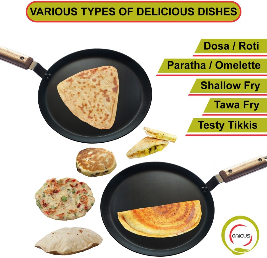 PURE IRON MADE FULL FLAT TAWA - FOR DOSA, ROTI AND FRYING