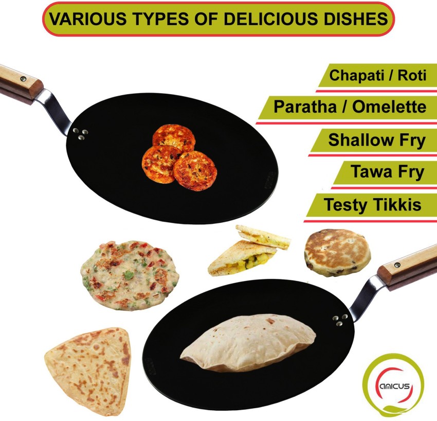 Non-Stick Chapati Tava Griddle Concave Griddle Tava Cookware Pan Roti tawa  indian style Nonstick Chapati Tava Griddle Tawa Cooking Utensil Cookware