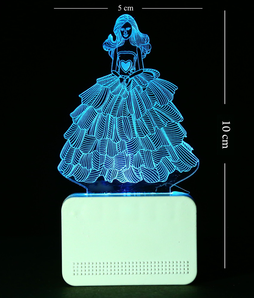 vimbi Barbie Girl 7 Color Changing 3D Illusion LED Acrylic Plug
