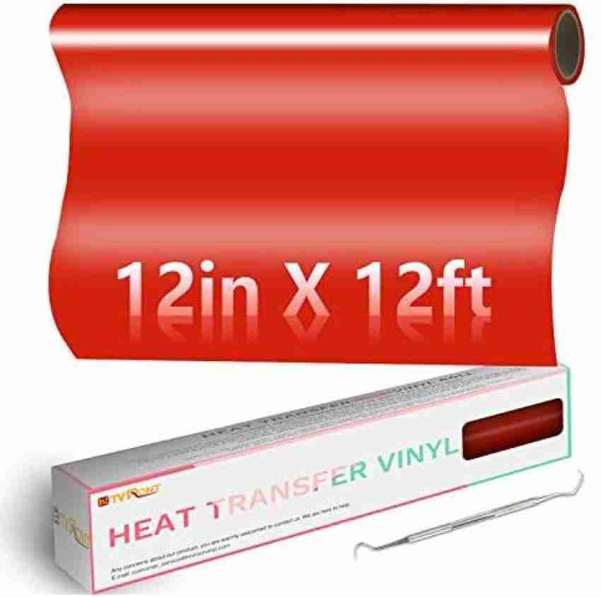 HTVRONT HTV Heat Transfer Vinyl Bundle: 24 Pack 12x12 Salmon Iron on  Vinyl Sheets for T-Shirt (1 Teflon Sheet Included), Orange Red PU HTV Vinyl