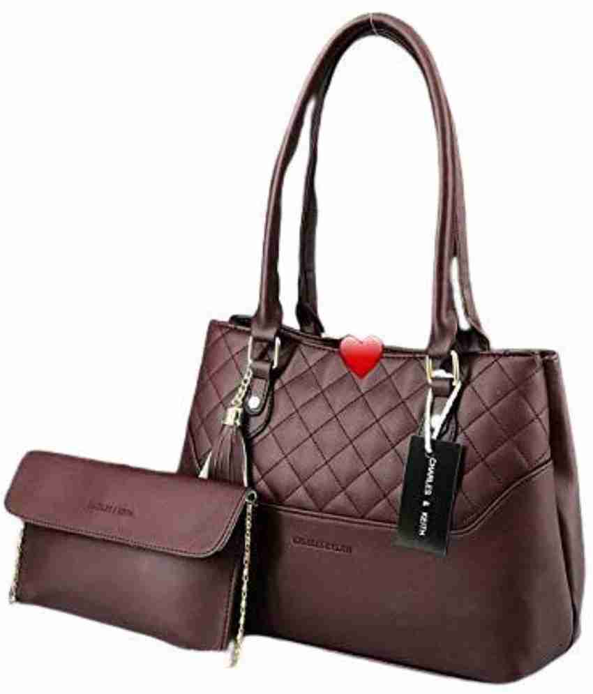 Maroon color best sale purse