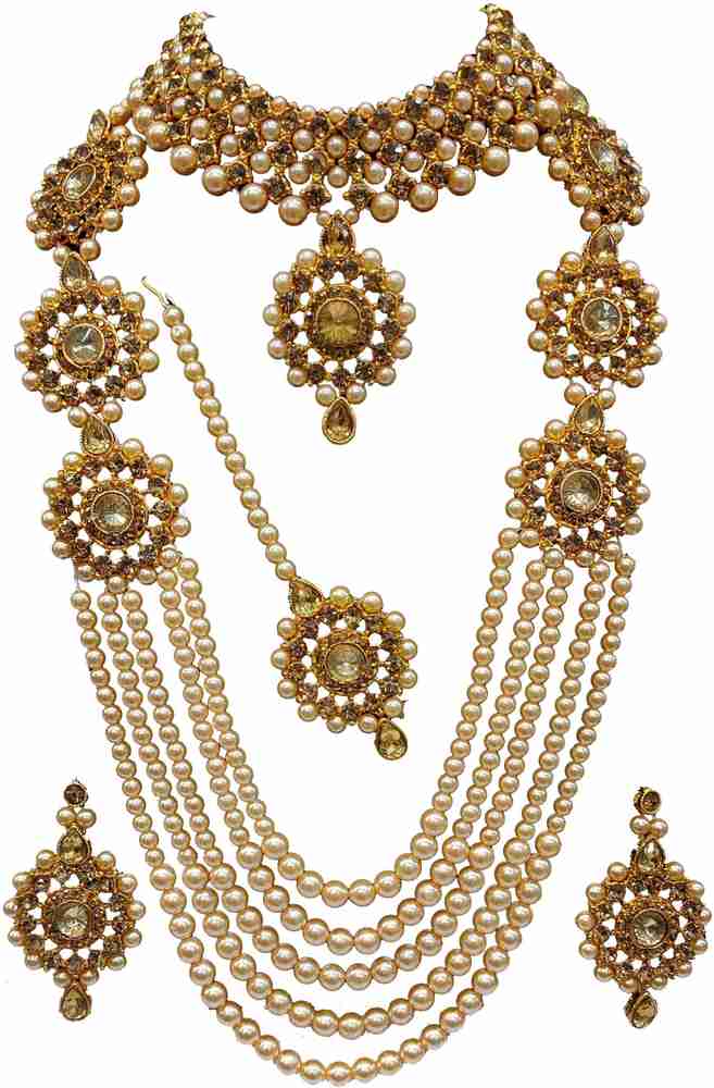 z.n. fashions Alloy Gold plated Gold White Jewellery Set Price in India Buy z.n. fashions Alloy Gold plated Gold White Jewellery Set Online at Best Prices in India Flipkart