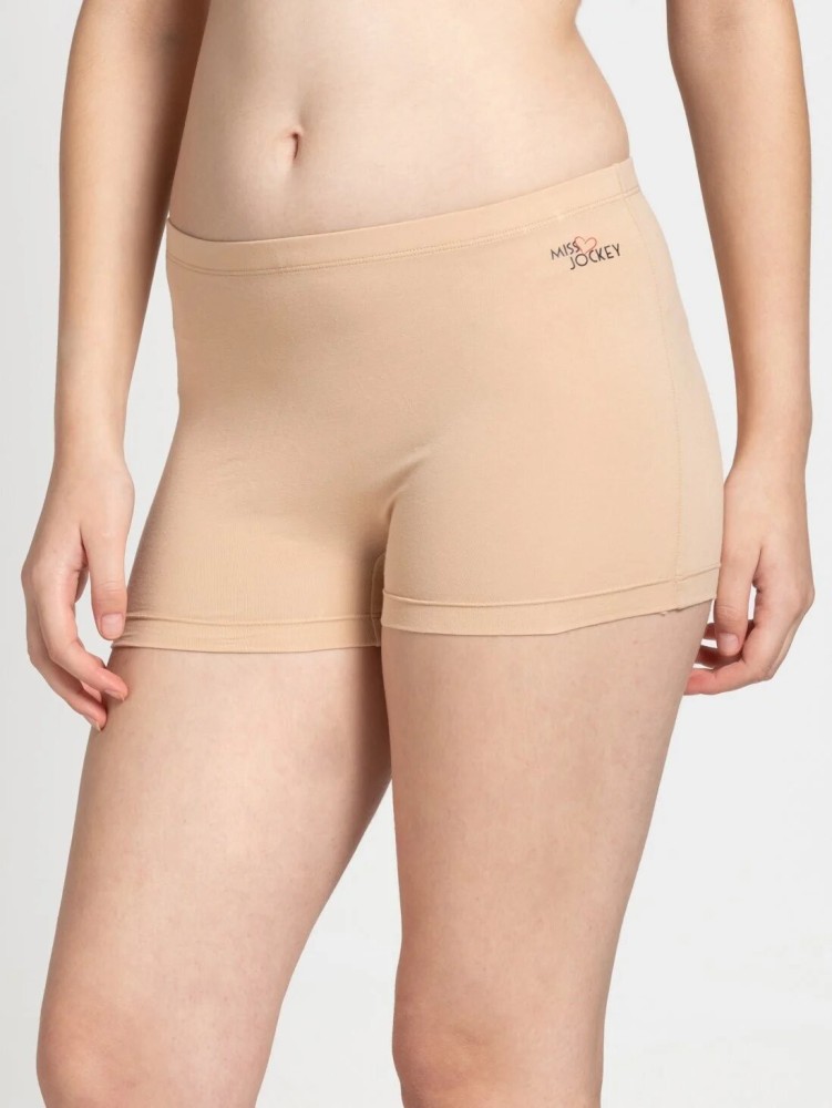 JOCKEY Women Boy Short Beige Panty - Buy JOCKEY Women Boy Short Beige Panty  Online at Best Prices in India