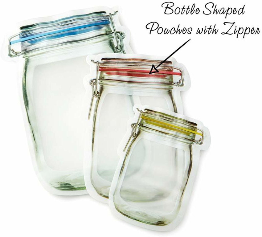 Mason jar bottle bags top