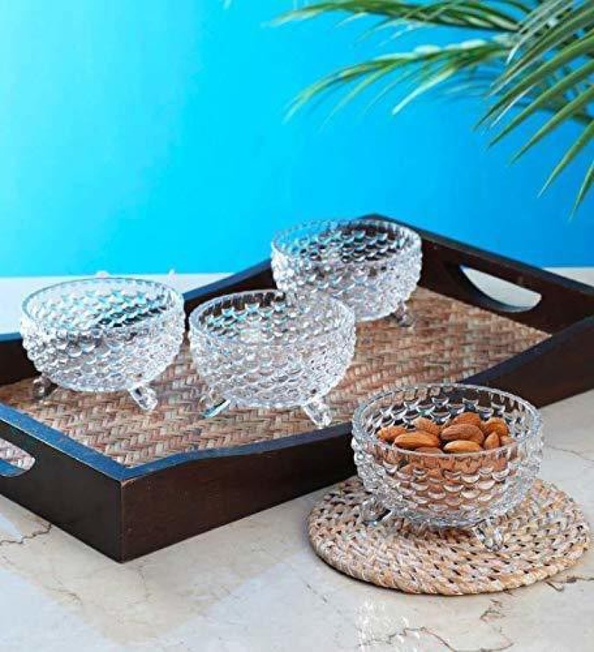 Glass serving on sale bowls with lids