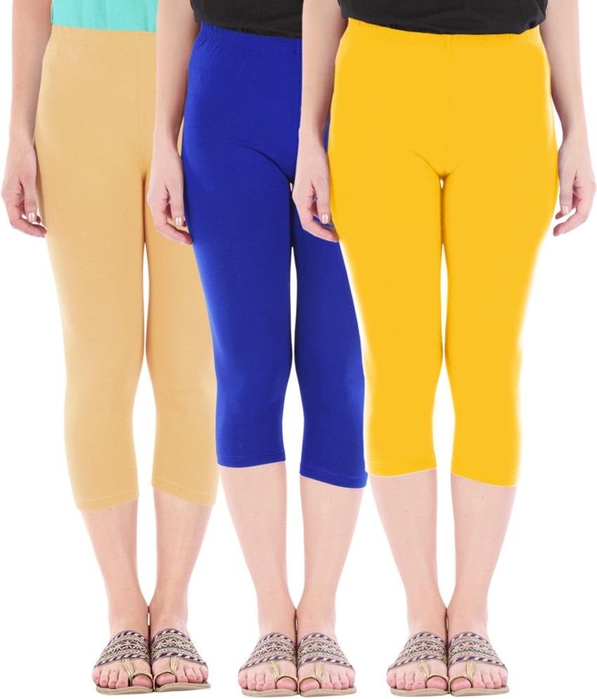 Buy That Trendz Capri Leggings Women Brown, Blue, Yellow Capri - Buy Buy  That Trendz Capri Leggings Women Brown, Blue, Yellow Capri Online at Best  Prices in India