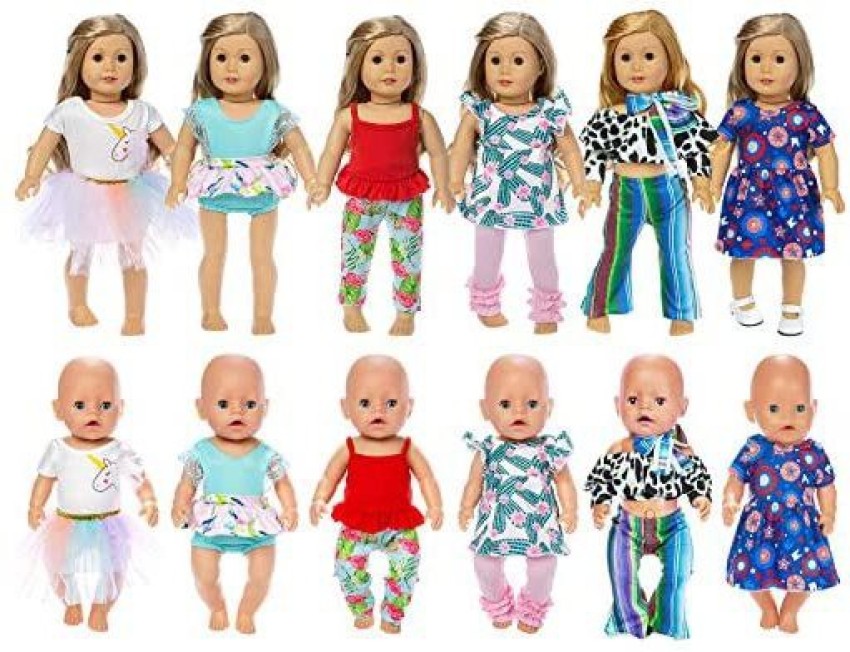 Zita Element 6 Sets 14-16 Inch Baby Doll Clothes Dresses Outfits