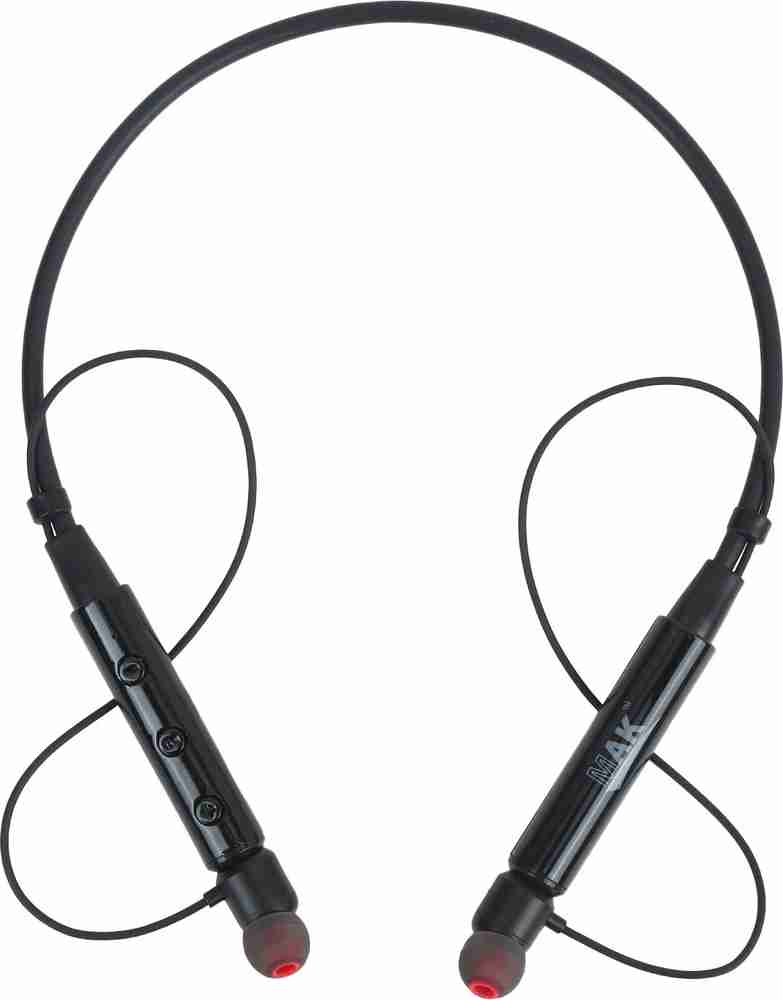 MAK MK 40 Wireless Neckband with 15 hours of battery life Black