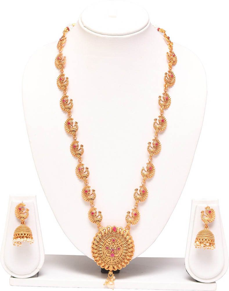 Swarajshop Alloy Gold plated Gold Jewellery Set Price in India Buy Swarajshop Alloy Gold plated Gold Jewellery Set Online at Best Prices in India Flipkart