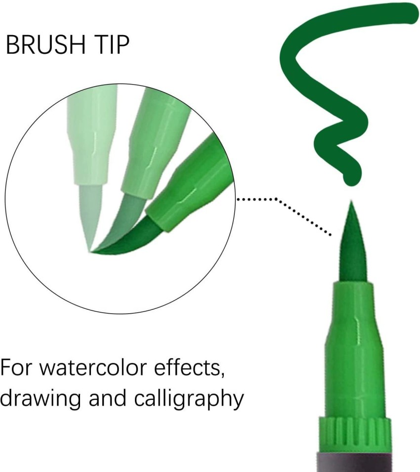 Let's Paint! Water-based Dual Tip Marker - 60 Color Set for Kids