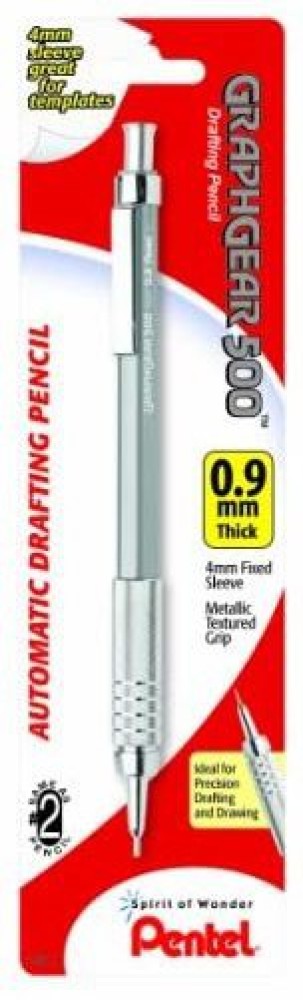 Pentel Arts GraphGear 1000 0.3mm Premium Mechanical Pencil  (PG1013EPABP),Silver