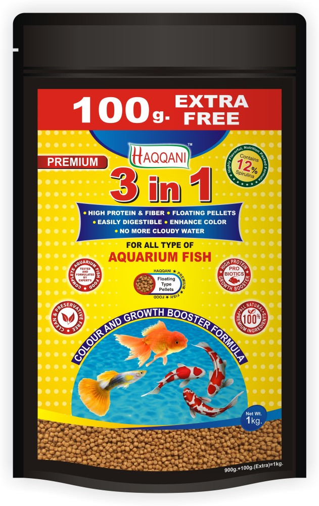 Optimum Highly Nutritious Fish Food Rice 1 kg Dry Adult, Young