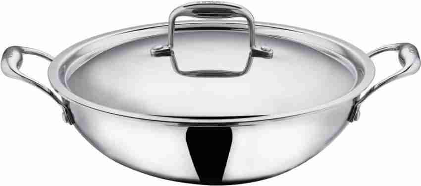 Vinod Stainless Steel Kadai With Lid  Cooking, Stainless steel cookware,  Safe food