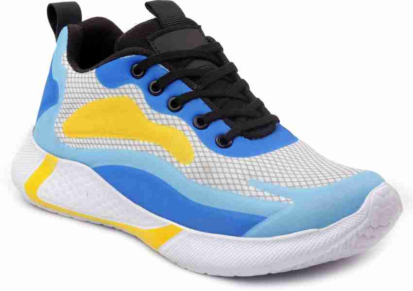 Shoes white hotsell yellow blue