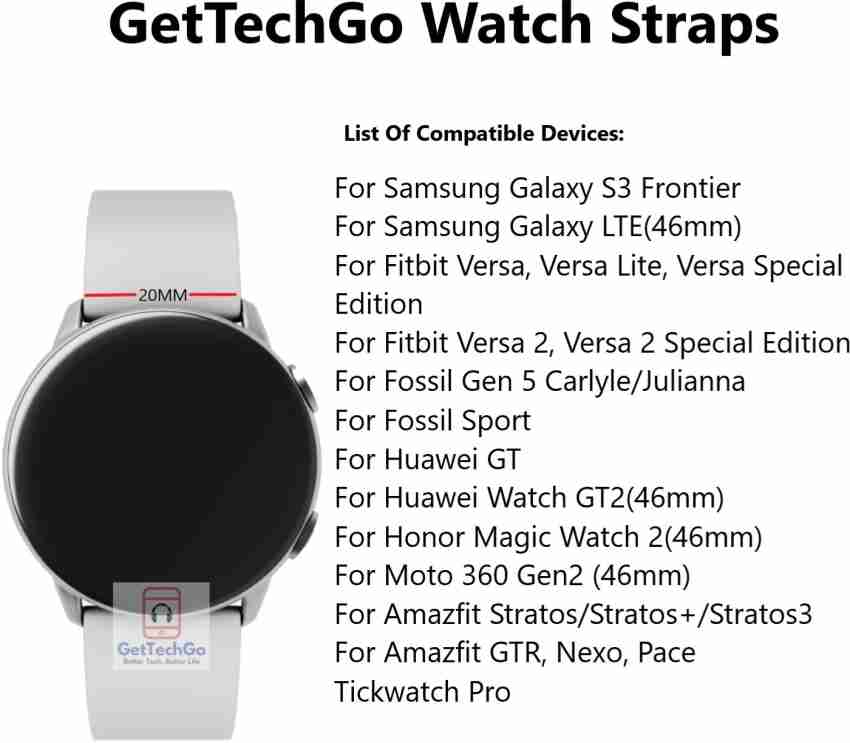 Woven Nylon Strap For Samsung Galaxy Watch 46mm / Gear S3 22mm -jet Black