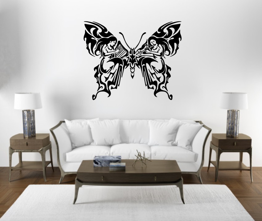 Black Vine Butterfly Vinyl Sticker, Butterfly Stickers, Best