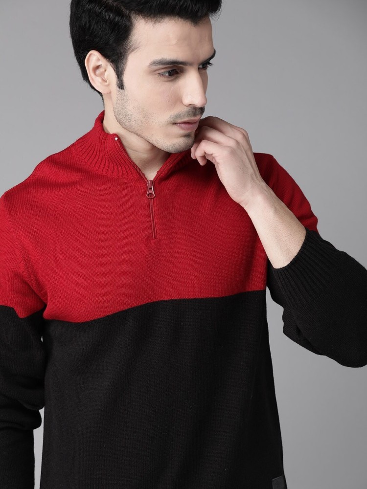 Red hot sale half sweater