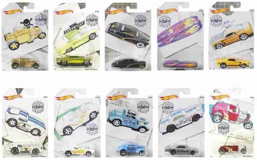 HOT WHEELS Larry Wood 50 1969 2019 Cars Pack set of 10 Multi