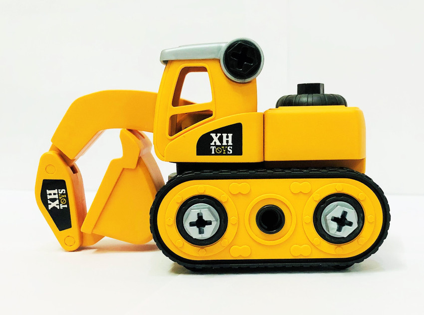 Pink excavator toy hot sale