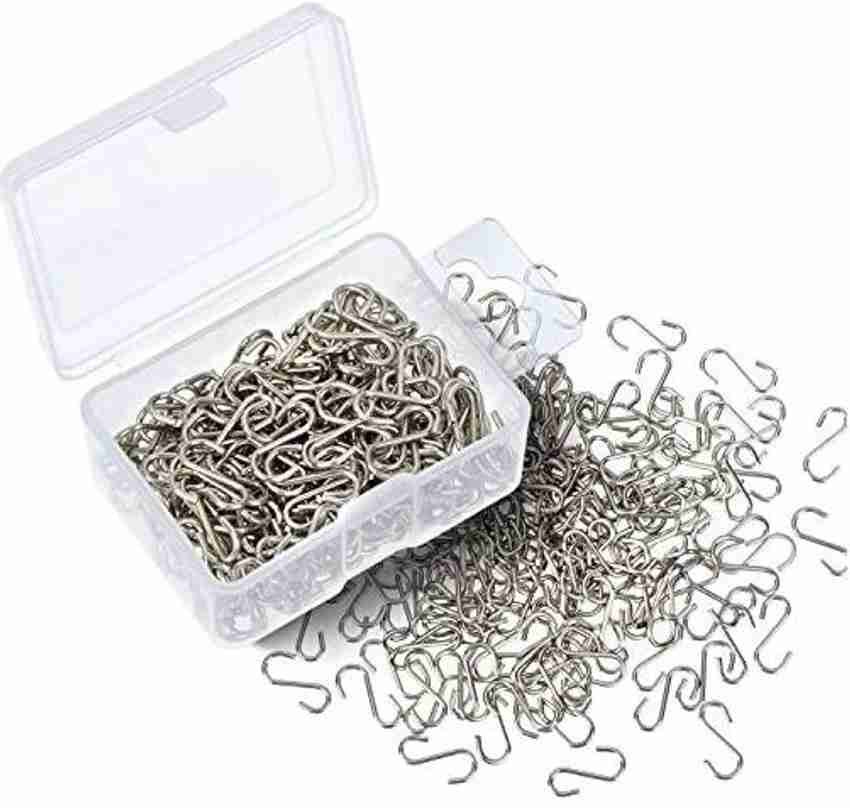 Shappy 200 Pieces 0.55 Inch Mini S Hooks Connectors S Shaped Wire