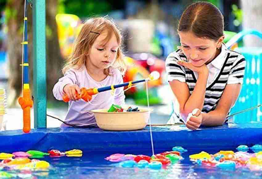 TOY Life Magnetic Fishing Game for Kids 3-5 with 2 Toddler Fishing Poles,  Magnetic Fishing Toys for Toddlers, Kids Bath Toys for Toddlers, Outdoor