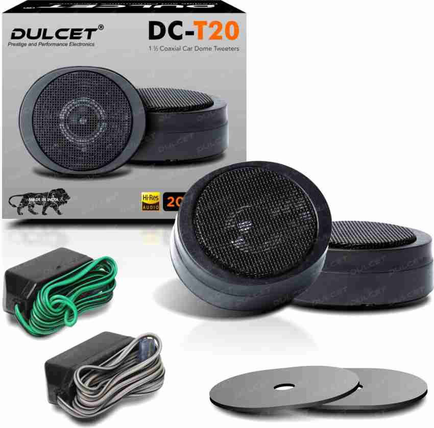 DULCET DC-T20 1.5 Inch Coaxial Car Dome Tweeters DC-T20 Tweeter Car Speaker  Price in India - Buy DULCET DC-T20 1.5 Inch Coaxial Car Dome Tweeters DC-T20  Tweeter Car Speaker online at