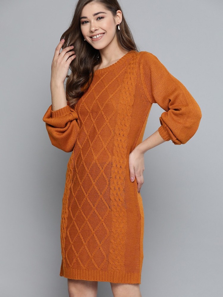 Orange store sweatshirt dress