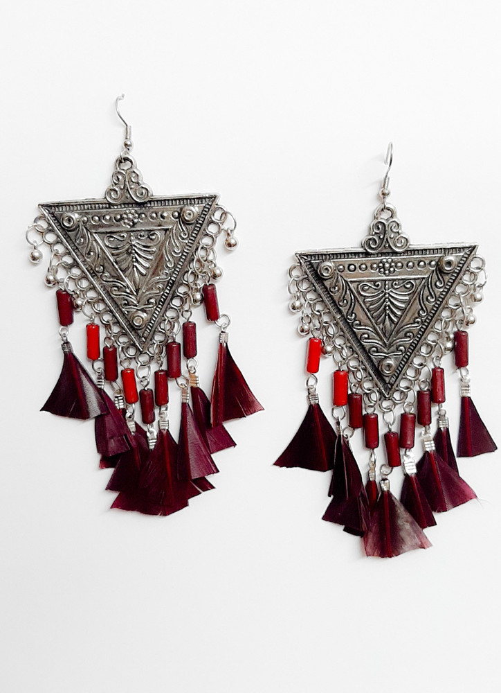 Feather earrings 2024 online flipkart