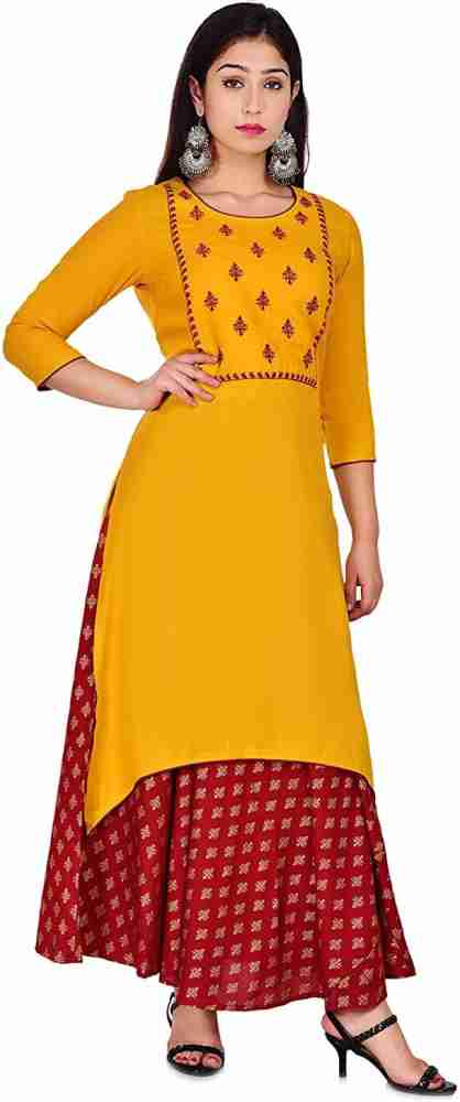 Flipkart hot sale orange kurti