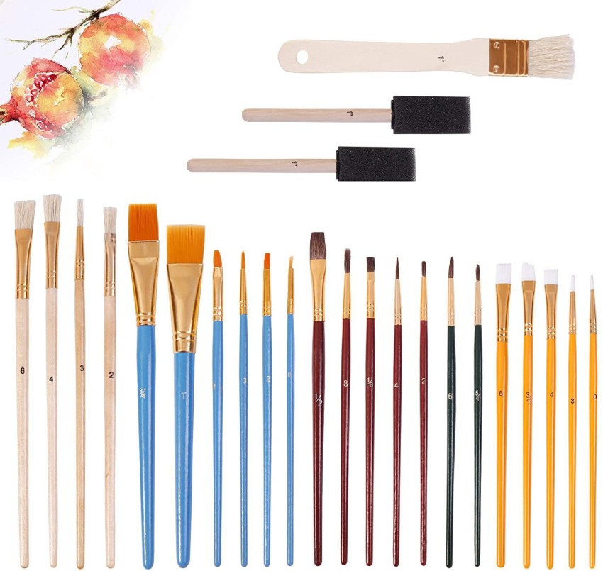 REHTRAD 25 Pieces Paint Brush Set for Acrylic Painting/Watercolor/Oil  Painting?Professional Round Pointed Tip Painting Brushes Set? Fine Tip  Paint Brush Set (25 Pcs) 